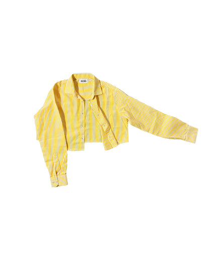 Stripes shirt for women,yellow